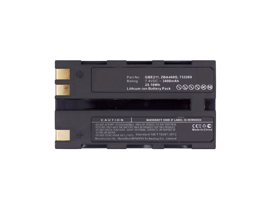 Synergy Digital Equipment Battery, Compatible with GEOMAX ZBA200 Equipment Battery (Li-ion, 7.4V, 3400mAh)