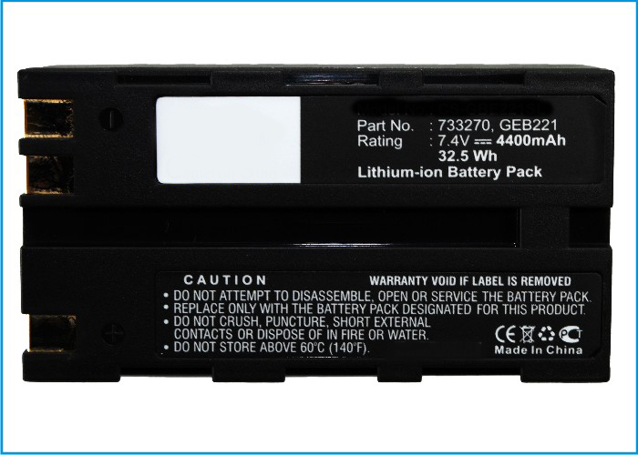 Synergy Digital Equipment Battery, Compatible with GEOMAX ZBA200 Equipment Battery (Li-ion, 7.4V, 4400mAh)
