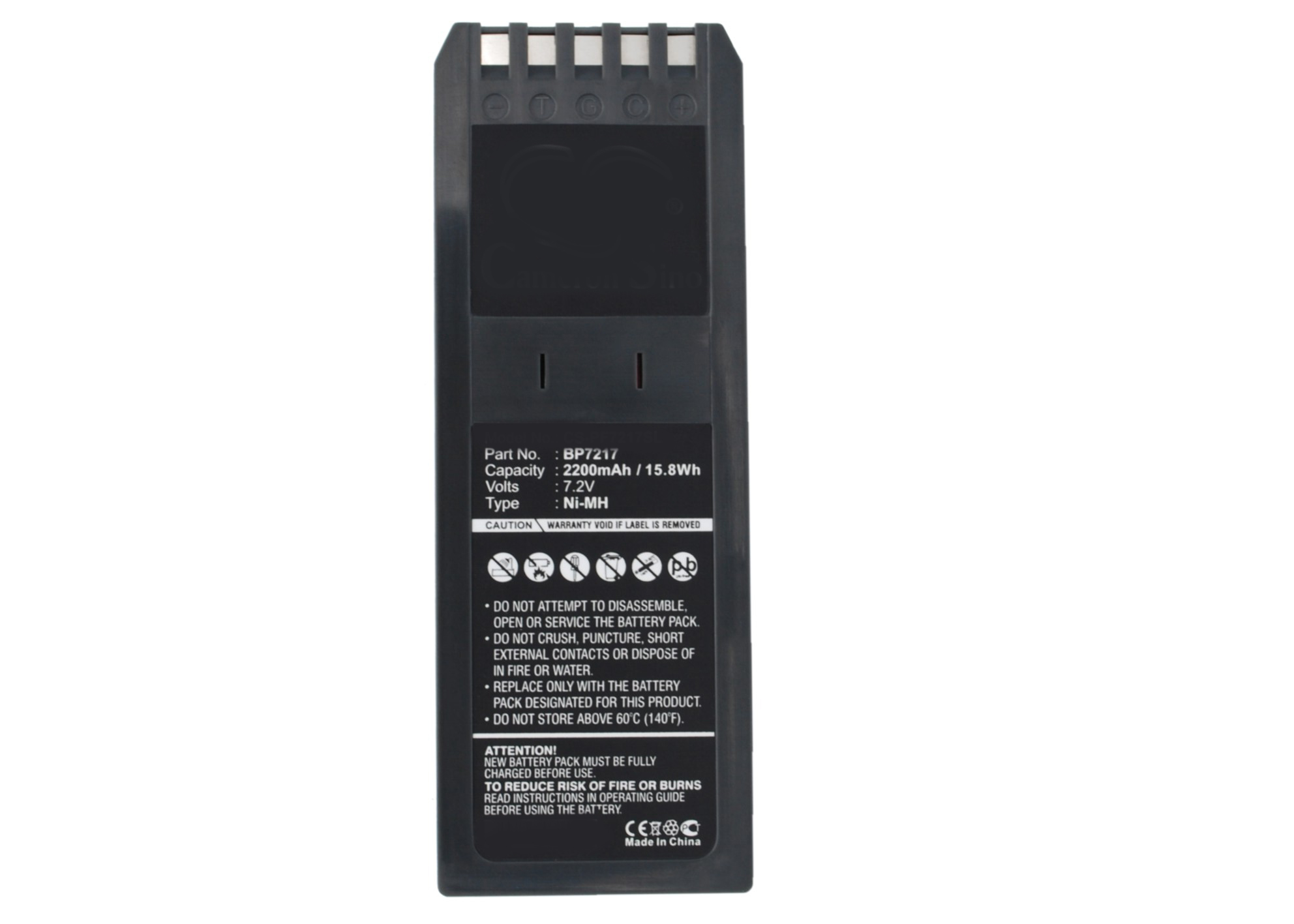 Synergy Digital Equipment Battery, Compatible with Fluke BP7217 Equipment Battery (Ni-MH, 7.2V, 2200mAh)