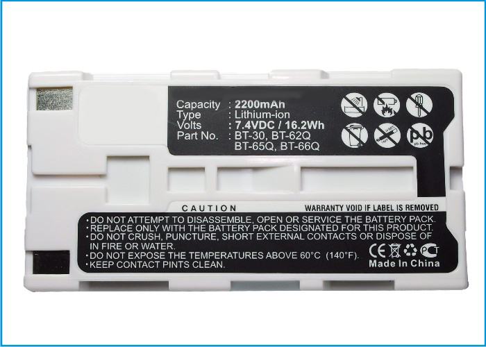 Synergy Digital Battery Compatible With Hioki BT-30 Survey Battery - (Li-Ion, 7.4V, 2200 mAh)