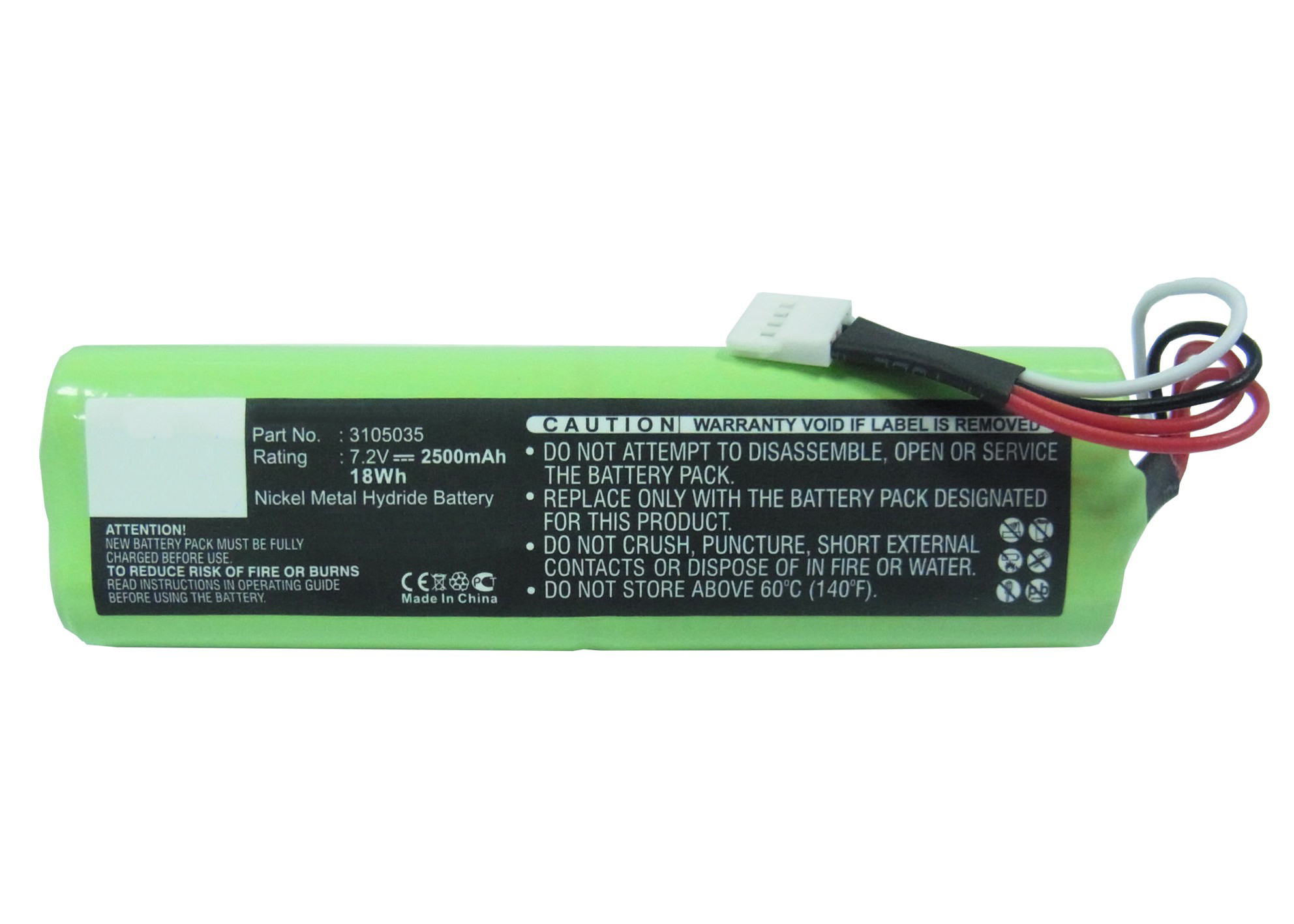 Synergy Digital Battery Compatible With Fluke 3105035 Replacement Battery - (Ni-MH, 7.2V, 2500 mAh)