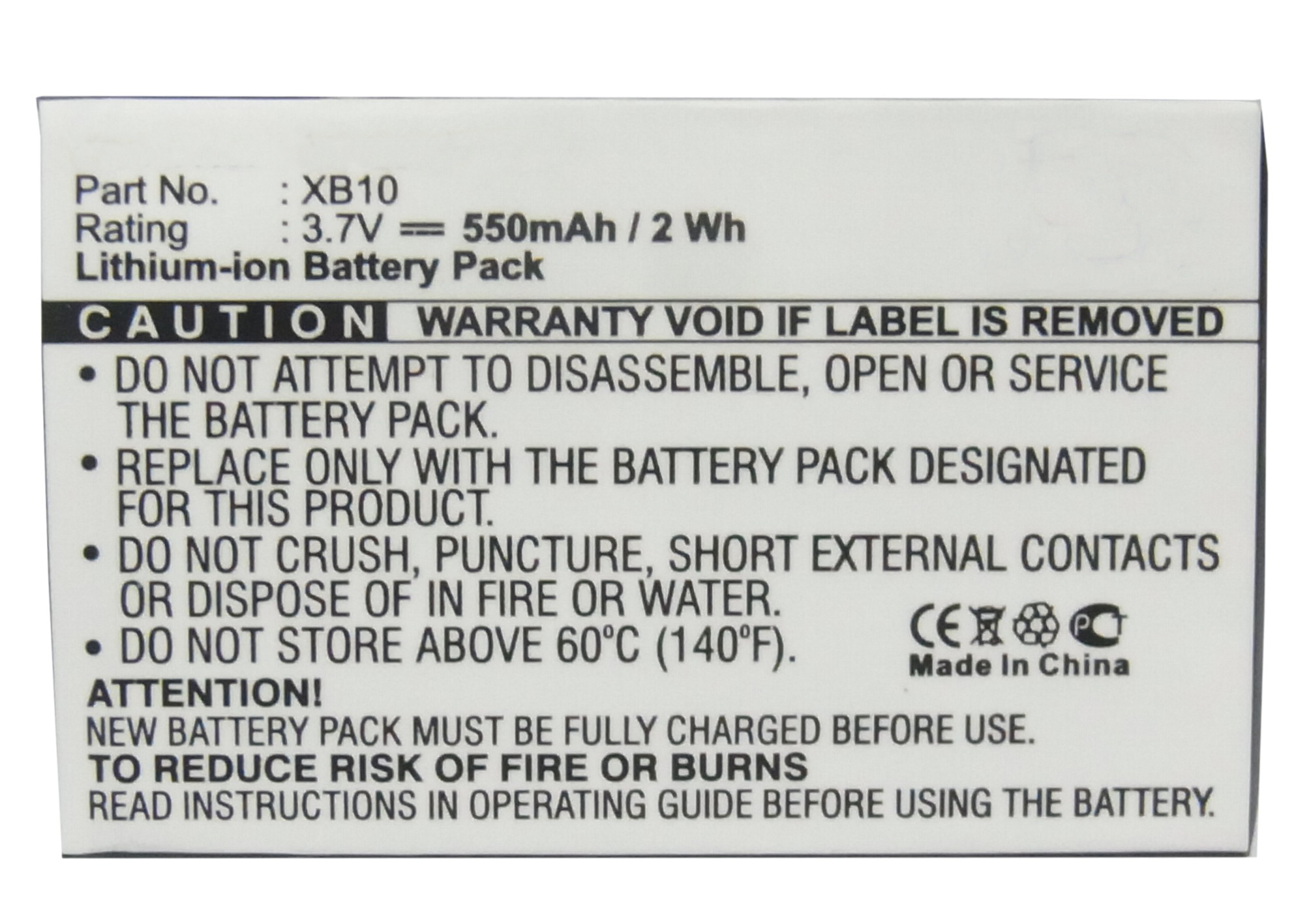 Synergy Digital Battery Compatible With Xact Communication XB10 2-Way Radio Battery - (Li-Ion, 3.7V, 550 mAh)
