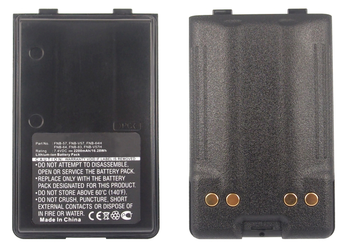 Synergy Digital 2-Way Radio Battery, Compatible with YAESU FNB-57 2-Way Radio Battery (Li-ion, 7.4V, 2200mAh)