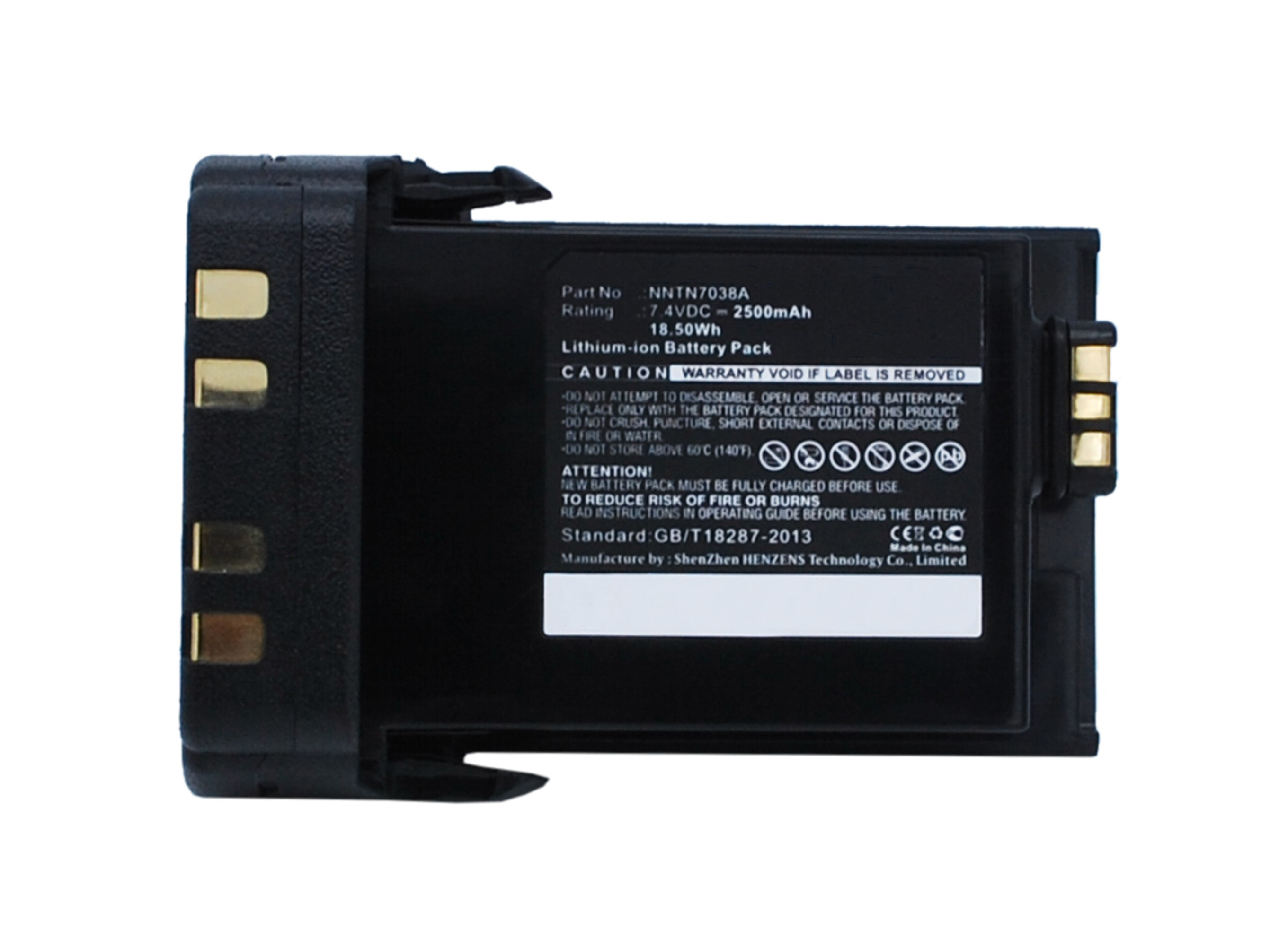 Synergy Digital 2-Way Radio Battery, Compatible with Motorola NNTN7034A 2-Way Radio Battery (Li-ion, 7.4V, 2500mAh)