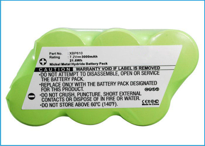 Synergy Digital Vacuum Cleaner Battery, Compatible with Euro Pro XBP610 Vacuum Cleaner Battery (Ni-MH, 7.2V, 3000mAh)