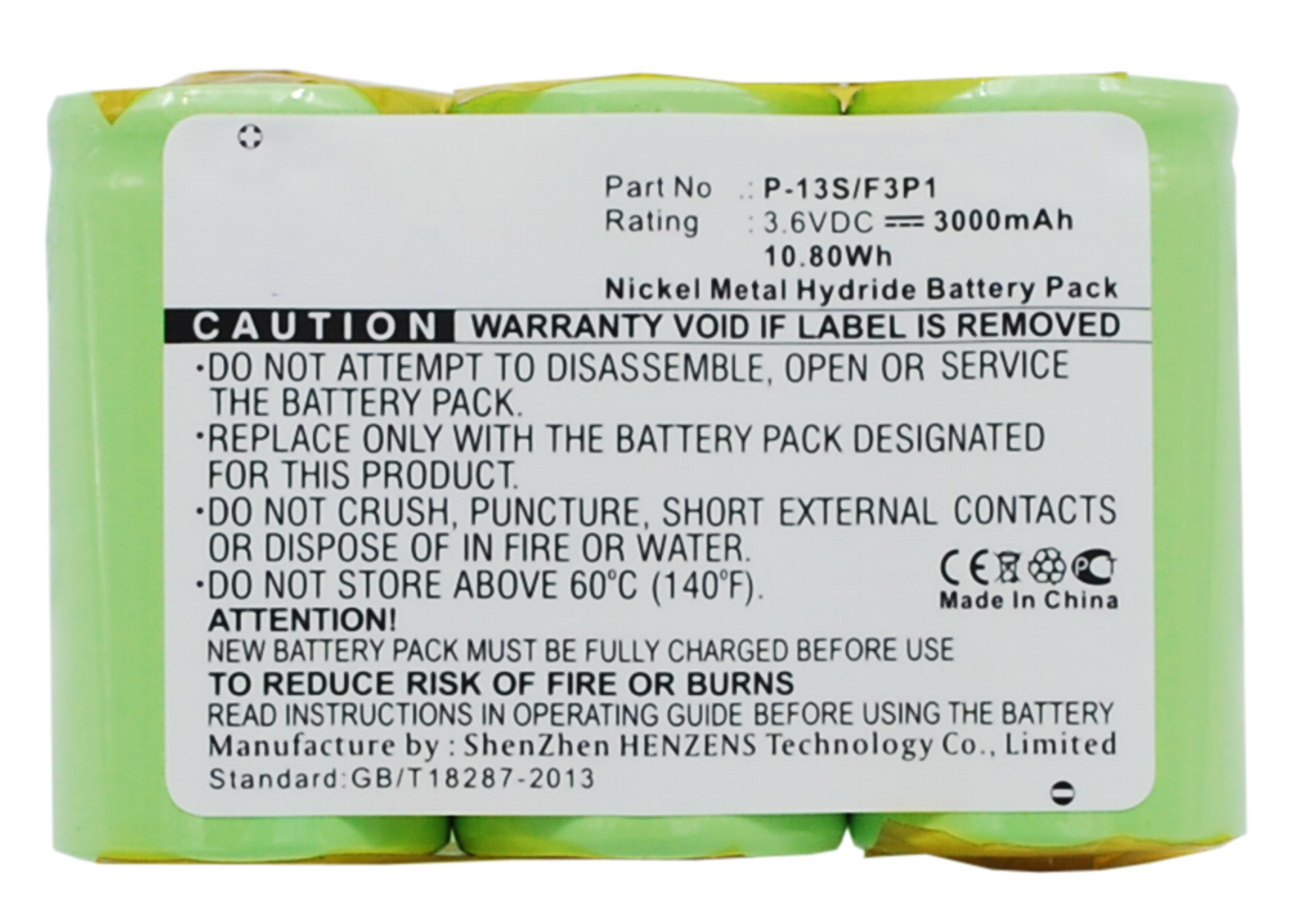 Synergy Digital Vacuum Cleaner Battery, Compatible with Hoover P-13S/F3P1 Vacuum Cleaner Battery (Ni-MH, 3.6V, 3000mAh)