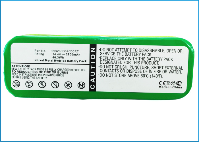 Synergy Digital Vacuum Cleaner Battery, Compatible with Infinuvo NS280D67C00RT Vacuum Cleaner Battery (Ni-MH, 14.4V, 2800mAh)