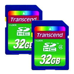 2 x 32GB Secure Digital High Capacity (SDHC) Memory Cards (2 Pack)