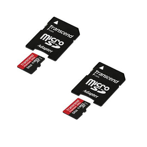2 x 64GB microSDHC™ Memory Card with SD™ Adapter (2 Pack)