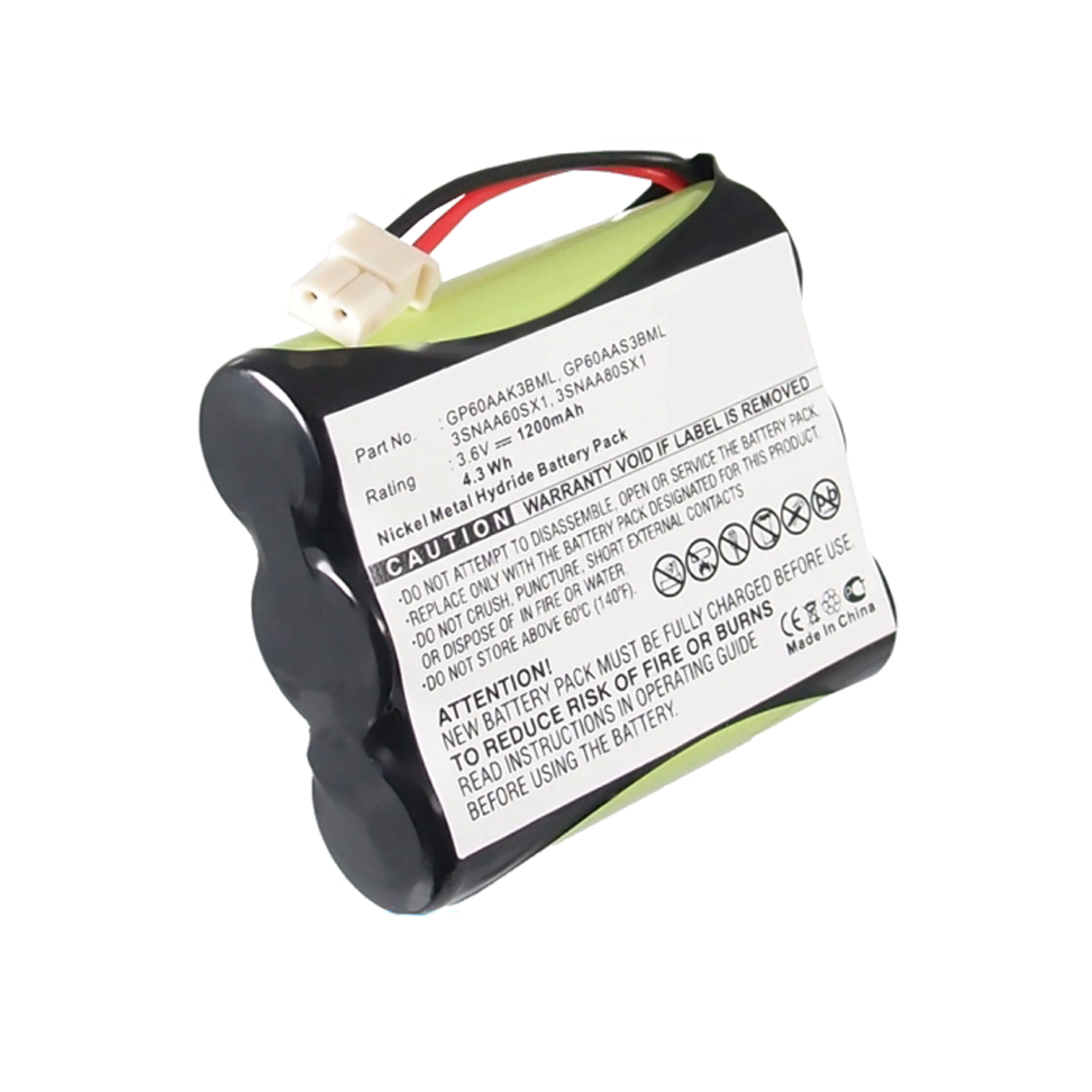 3AA-W - Ni-CD, 3.6 Volt, 600 mAh, Ultra Hi-Capacity Battery - Replacement Battery for Sony BP-T33 Cordless Phone Battery