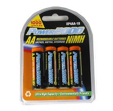 Power-2000 AA NiMH (2950mAh) Rechargeable Batteries (4-Pack)