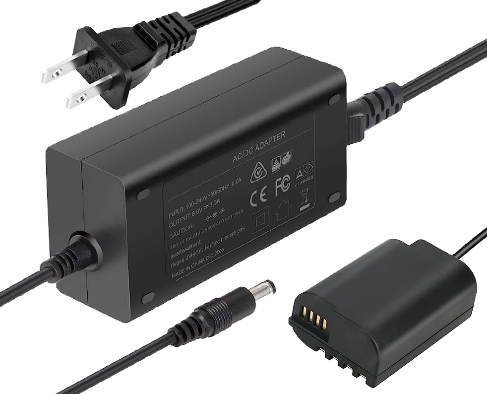 Synergy Digital AC adapter / DC Coupler, Compatible with Panasonic DMW-BLK22