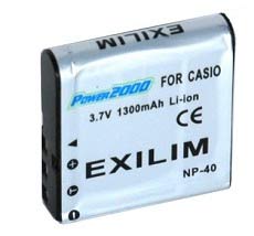 Power-2000 ACD-235 Lithium-Ion Battery (3.7v 1300mAh) - Replacement for Casio NP-40 Battery