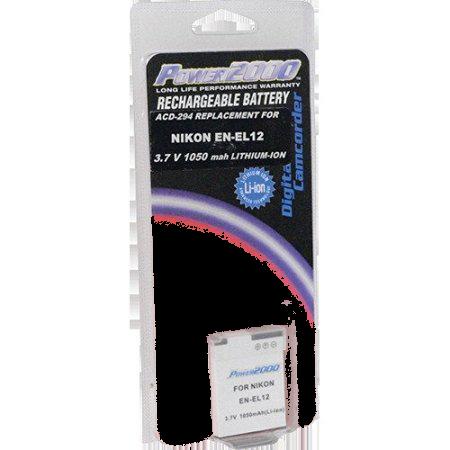 EN-EL12 Lithium-Ion Battery - Rechargeable Ultra High Capacity (1050 mAh) - replacement for Nikon EN-EL12 Battery