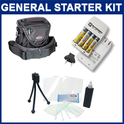 Starter Accessory Kit - Includes Case, Cleaning Kit, 4AA rechargeable Batteries with Charger,