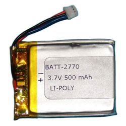 BATT-2770 - Li-Pol, 3.7 Volt, 500 mAh, Ultra Hi-Capacity Battery - Replacement Battery for G.E. 5-2762/2770 Cordless Phone Battery