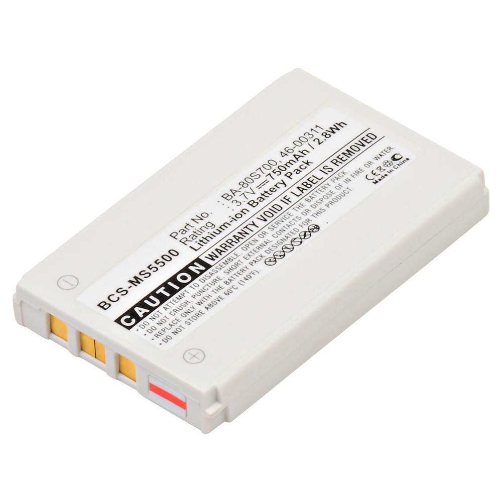 BCS-MS5500 Ultra High Capacity (Li-Ion, 3.7, 750 mAh) Battery - Replacement for Metrologic - 46-00311, Metrologic - BA-80S700, Metrologic - SP5500 Batteries