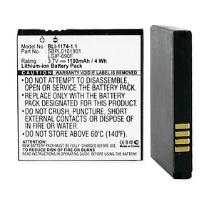 BLI-1174-1.1 Li-Ion Battery - Rechargeable Ultra High Capacity (Li-Ion 3.7V 1100mAh) - Replacement For LG C900 Cellphone Battery