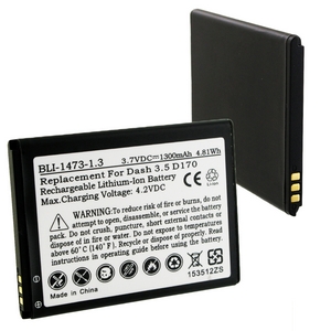 BLI-1473-1.3 Li-Ion Battery - Rechargeable Ultra High Capacity (Li-Ion 3.7V 1300mAh) - Replacement For BLU C654804130T Cellphone Battery