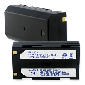 BLI-208 Li-Ion Battery - Rechargeable Ultra High Capacity (Li-Ion 7.6V 2200mAh) - Replacement For Pentax D-Li1 Digital Camera Battery
