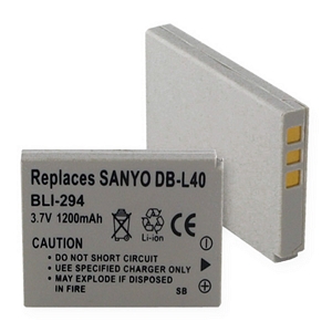 BLI-294 Li-Ion Battery - Rechargeable Ultra High Capacity (Li-Ion 3.7V 1200mAh) - Replacement For Sanyo DB-L40 Digital Camera Battery
