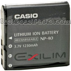 NP-40 Casio Lithium Ion Rechargeable Battery (3.7 volt - 1230 mAh)