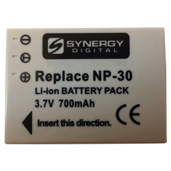 SDFNP30 Lithium-Ion Rechargeable Battery - Ultra High Capacity (3.7V 700 mAh) - Replacement for Fuji NP-30 Battery
