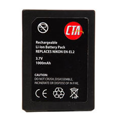 CTA DB-ENEL2 Lithium-Ion Battery Pack (3.7v, 1000mAh) - replacement for Nikon EN-EL2 Battery