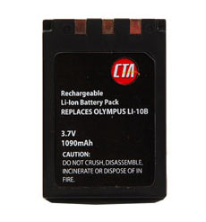 CTA LI-10B Lithium-Ion Battery Pack (3.7v, 1090mAh) - replacement for Olympus LI-10B Battery
