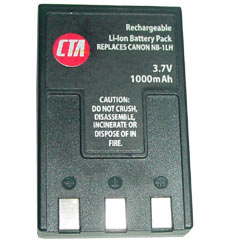 CTA NB-1LH Rechargeable Lithium-Ion Battery (3.7v 1000mAh) for Canon Digital Elph Series Digital Cameras