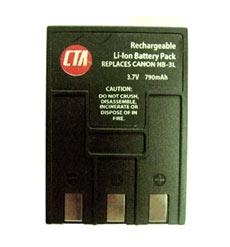CTA NB-3L Rechargeable Lithium-Ion Battery (3.7v 790mAh) for Select Canon Digital Cameras