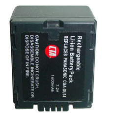 CTA Lithium-Ion (Li-ion) Battery - Replacement for the Panasonic CGA-DU14 Battery