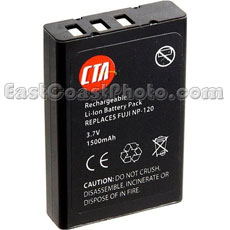 CTA Lithium-Ion Battery (3.7v, 1500mAh) - Replacement for Fuji NP-120 & Pentax D-L17 Batteries