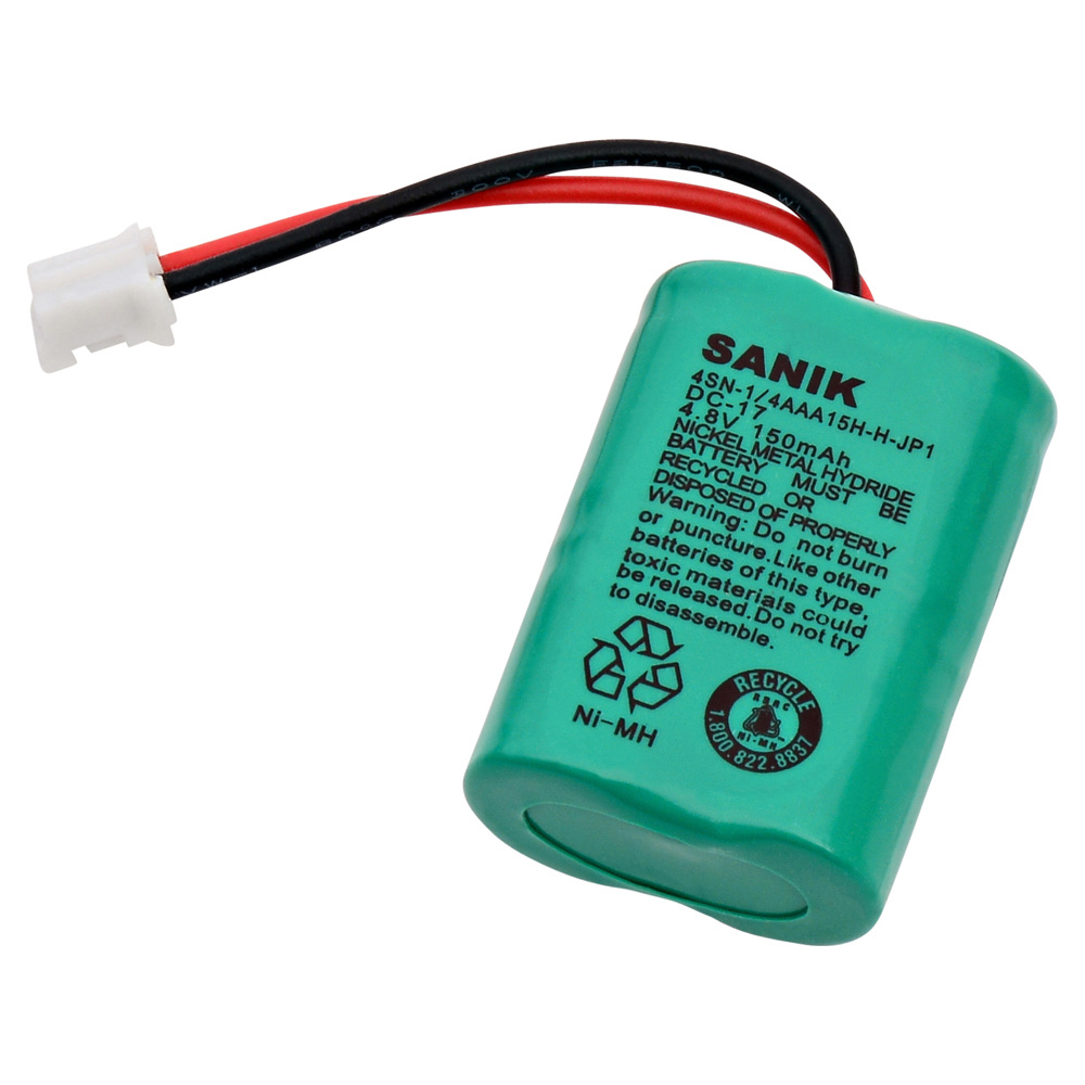 DC-17 Ultra High Capacity (Ni-MH, 4.8V, 150 mAh) Battery - Replacement for Dantona - 4SN-1/4AAA15H-H-JP1, Kinetic - MH120AAAL4GC, SportDOG - 650-058, SportDOG - FR200, SportDOG - MH120AAAL4GC, SportDOG - SDT00-11907, Interstate - NIC1308 Batteries