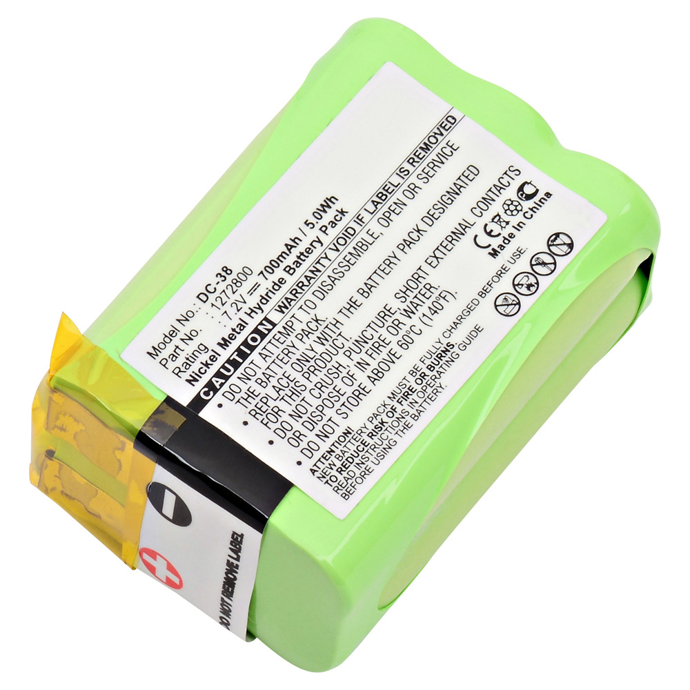 DC-38 Ultra High Capacity (Ni-MH, 7.2V, 720 mAh) Battery - Replacement for Tri-Tronics - 1272800, Tri-Tronics - 1281100 REV B Batteries