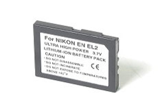 Replacement for the Nikon EN-EL2 Battery - Lithium-Ion Battery