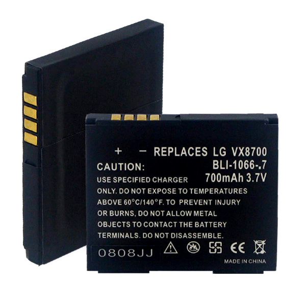Cellphone Li-Ion Battery - Rechargeable Ultra High Capacity (3.7V, 650mAh) - Replacement for LG LGIP-470B, VX8610, VX8700 Batteries