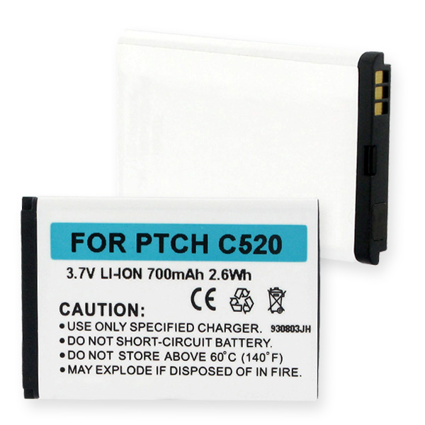 Cellphone Li-Ion Battery - Rechargeable Ultra High Capacity (3.7V, 700mAh) - Replacement for Pantech Breeze 520, C520 Batteries