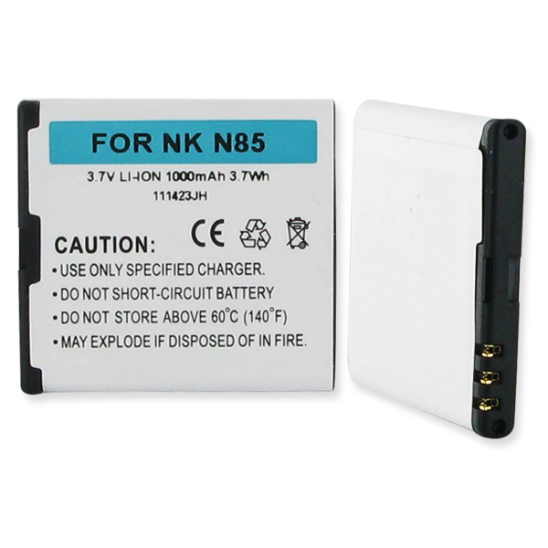 Cellphone Li-Ion Battery - Rechargeable Ultra High Capacity (3.7V, 1000mAh) - Replacement for Nokia BL-5K Battery