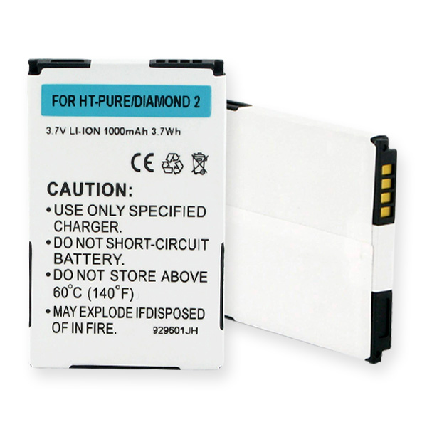 Cellphone Li-Ion Battery - Rechargeable Ultra High Capacity (3.7V, 1000mAh) - Replacement for HTC BAS360 Battery