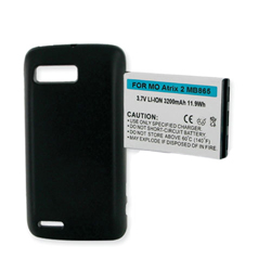 BLI 1198-3.2 Li-Ion Battery - Rechargable Ultra High Capacity (3200 mAh) - Replacement For Motorola MB865 ATRIX 2 Cellphone Battery -Includes A Cover