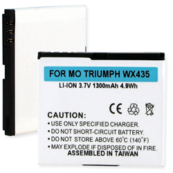 BLI-1199-1.3 Li-Ion Battery - Rechargable Ultra High Capacity (1300 mAh) - Replacement For Motorola WX435 Cellphone Battery