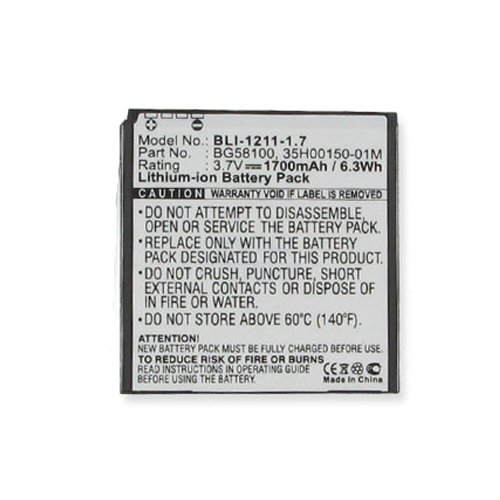 BLI 1211-1.7 Li-Ion Battery - Rechargable Ultra High Capacity (1700 mAh) - Replacement For HTC 35H00150-00M Cellphone Battery