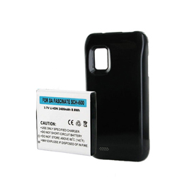 BLI 1249-2.4 Li-Ion Battery - Rechargable Ultra High Capacity (2400 mAh) - Replacement For Samsung SCH-I500 Cellphone Battery - Includes A Cover