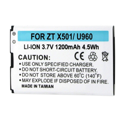 BLI-1317-1.2 Li-Ion Battery - Rechargable Ultra High Capacity (Li-Ion 3.7V 1200 mAh) - Replacement For ZTE X501 Cellphone Battery