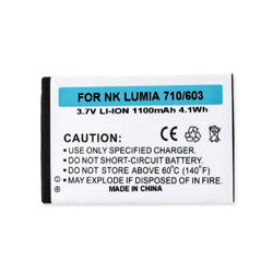 BLI-1320-1.1 Li-Ion Battery - Rechargable Ultra High Capacity (3.7V 1100 mAh) - Replacement For Nokia Lumina 303 Cellphone Battery