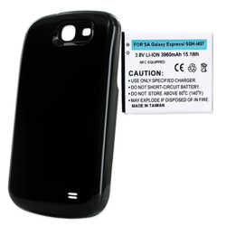 BLI-1340-4B Li-Ion Extended Battery - Ultra High Capacity (3.8V 3960mAh) - Replacement For Samsung Galaxy Express Cellphone Battery - Includes A Black Cover