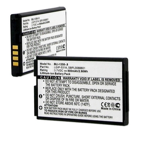 BLI-1350-.8 Li-Ion Battery - Rechargable Ultra High Capacity (Li-Ion 3.7V 800 mAh) - Replacement For LG LGIP-531A  Cellphone Battery