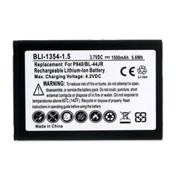 BLI-1354-1.5 Li-Ion Battery - Rechargable Ultra High Capacity (Li-Ion 3.7V 1500 mAh) - Replacement For LG BL-44JR Cellphone Battery