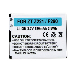 BLI-1355-.9 Li-Ion Battery - Rechargable Ultra High Capacity (Li-Ion 3.7V 920 mAh) - Replacement For ZTE Li3709T42P3H43657 Cellphone Battery